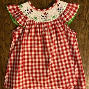 Smocked cow Dress